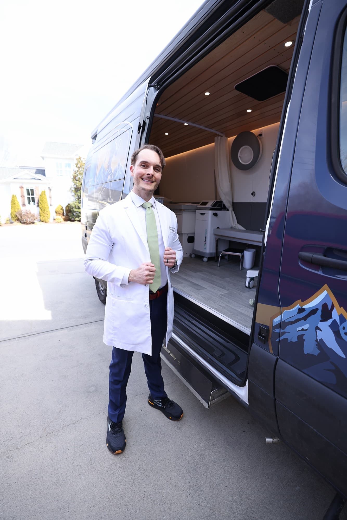 Dr. Smith with the Journey Orthopaedic Institute Mobile Medical Unit