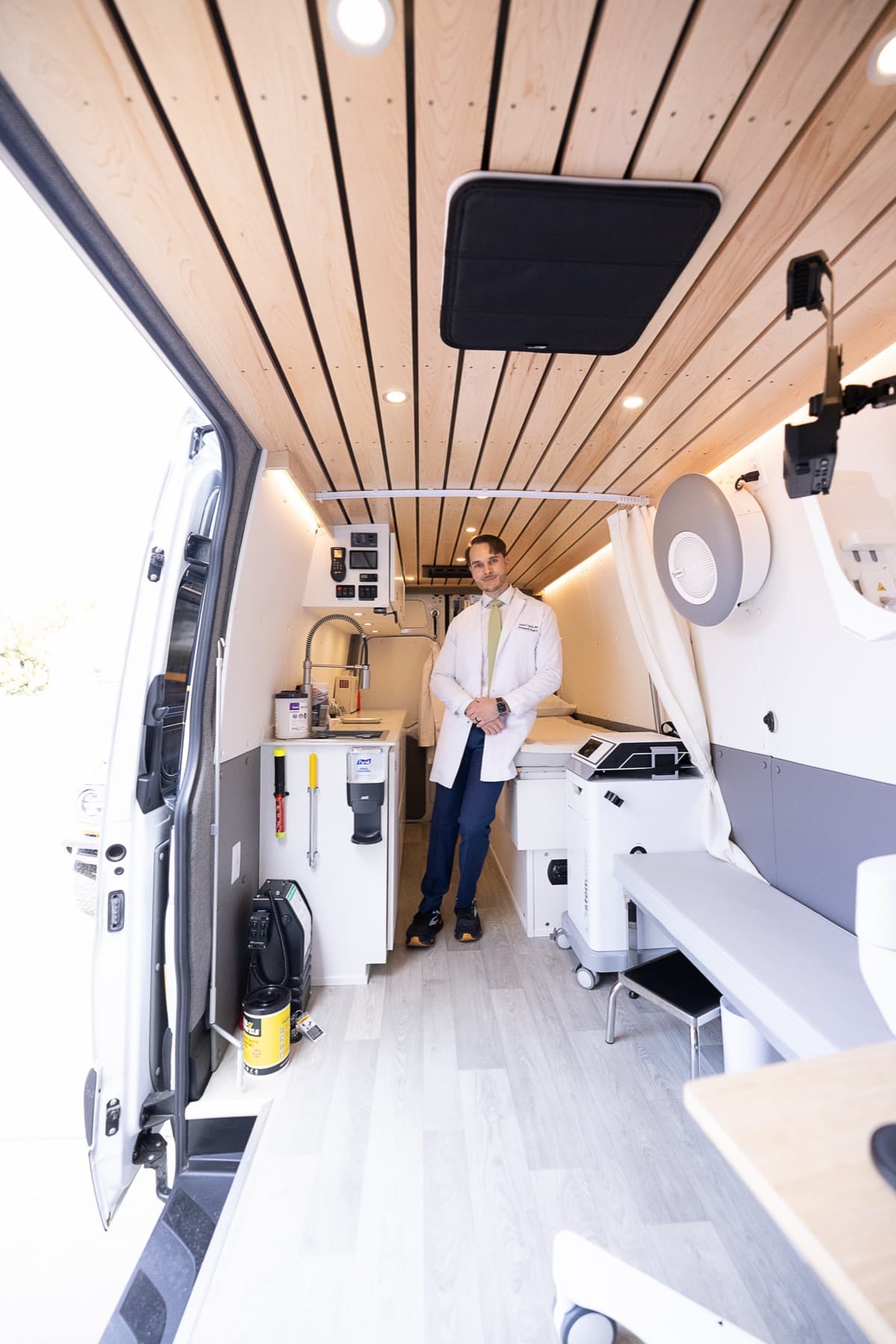 Dr. Smith with the Journey Orthopaedic Institute Mobile Medical Unit